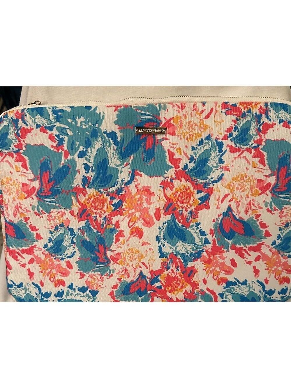 Mary Square Floral Laptop Sleeve Peony Sorbet Multicolor Padded